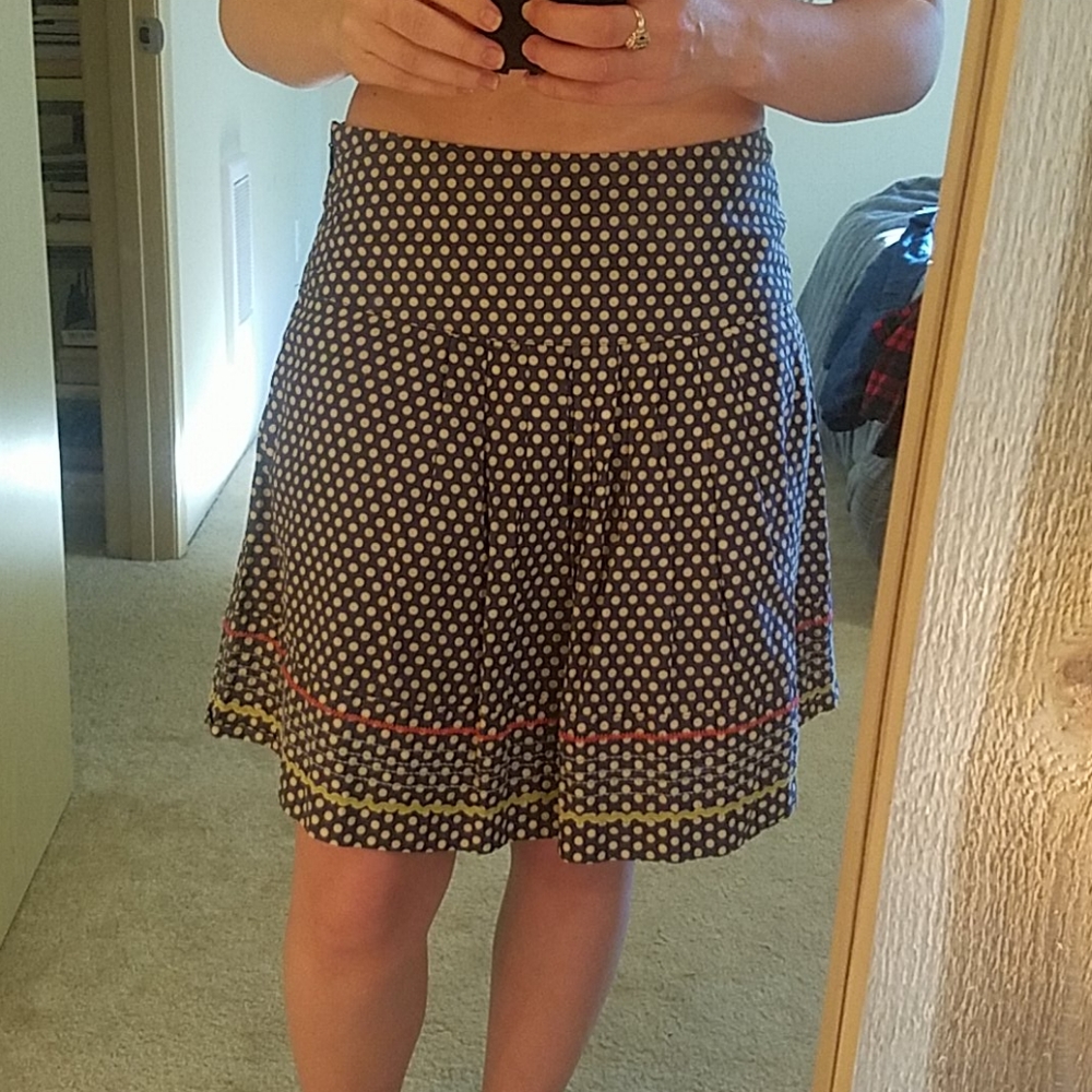 Blue Polka Dot Skirt